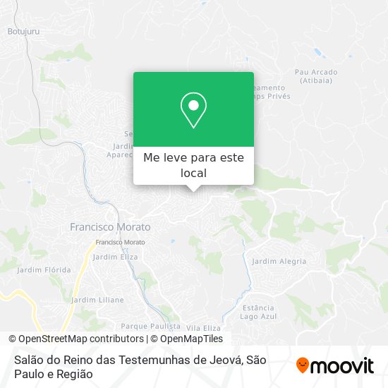 Salão do Reino das Testemunhas de Jeová mapa