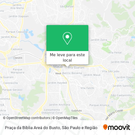 Praça da Biblia Areá do Busto mapa