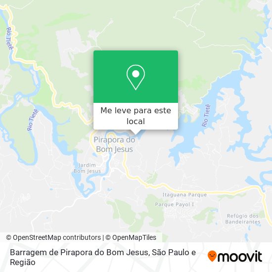 Barragem de Pirapora do Bom Jesus mapa