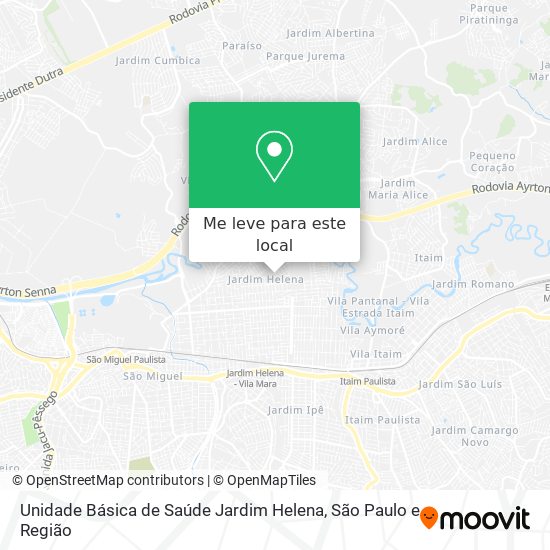 Unidade Básica de Saúde Jardim Helena mapa