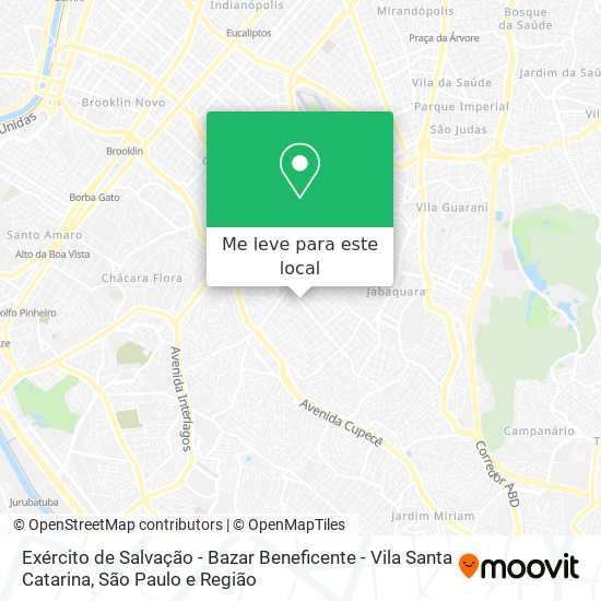 Exército de Salvação - Bazar Beneficente - Vila Santa Catarina mapa