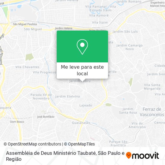 Assembléia de Deus Ministério Taubaté mapa