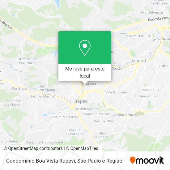 Condominio Boa Vista Itapevi mapa
