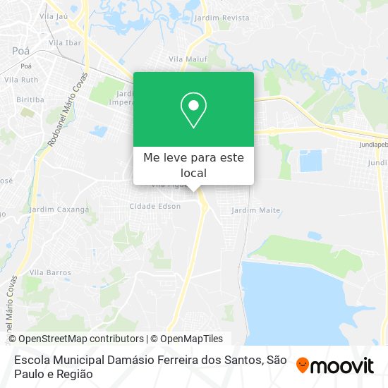 Escola Municipal Damásio Ferreira dos Santos mapa