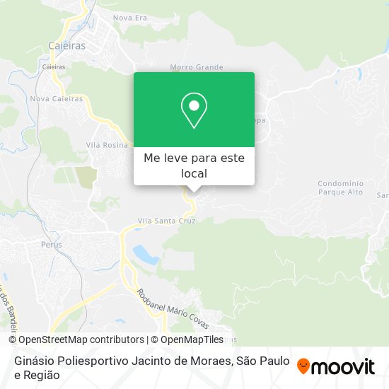Ginásio Poliesportivo Jacinto de Moraes mapa