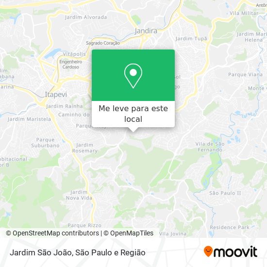 Jardim São João mapa