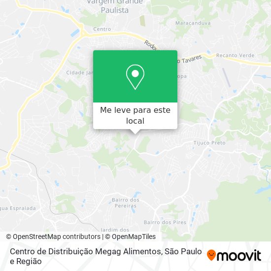 Centro de Distribuição Megag Alimentos mapa