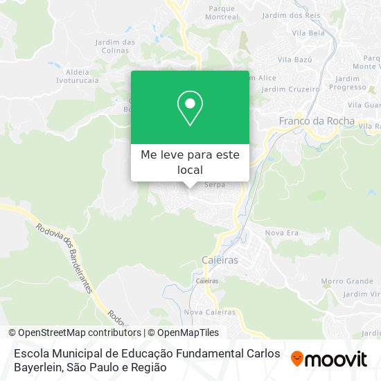 Escola Municipal de Educação Fundamental Carlos Bayerlein mapa