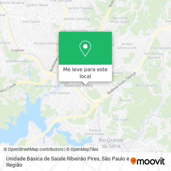 Unidade Básica de Saúde Ribeirão Pires mapa