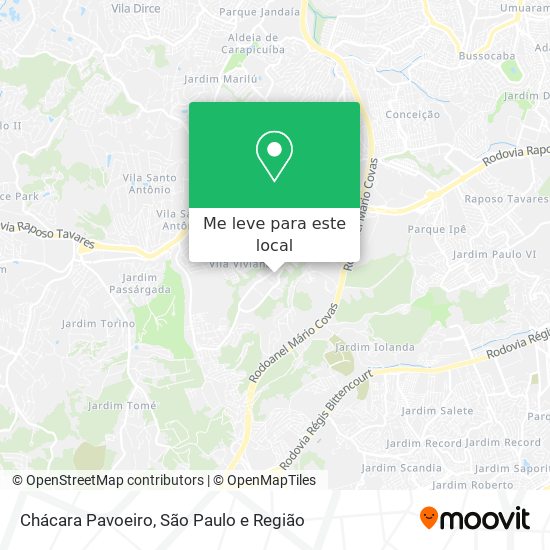 Chácara Pavoeiro mapa