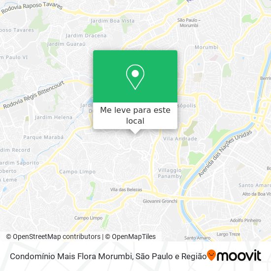 Condomínio Mais Flora Morumbi mapa