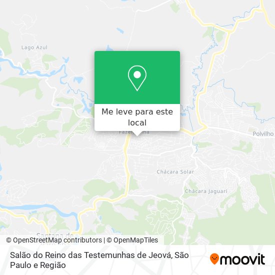 Salão do Reino das Testemunhas de Jeová mapa