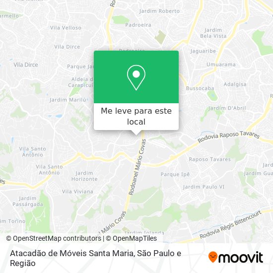 Atacadão de Móveis Santa Maria mapa