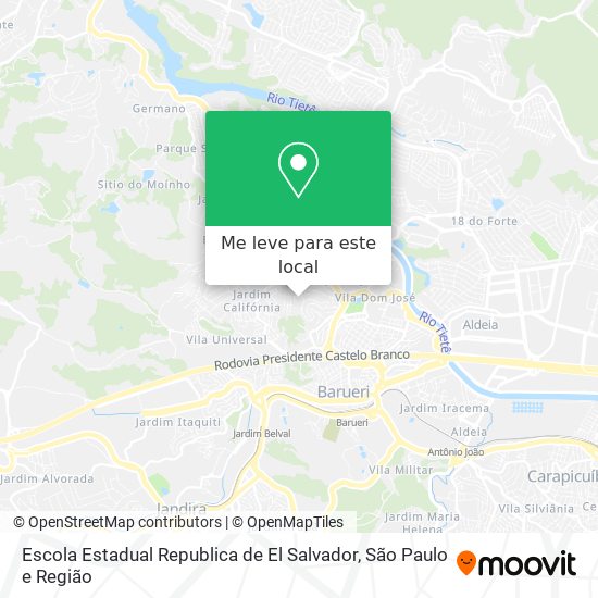 Escola Estadual Republica de El Salvador mapa