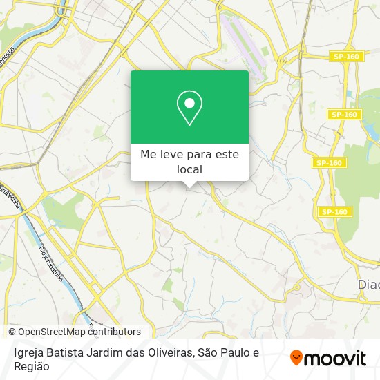 Igreja Batista Jardim das Oliveiras mapa