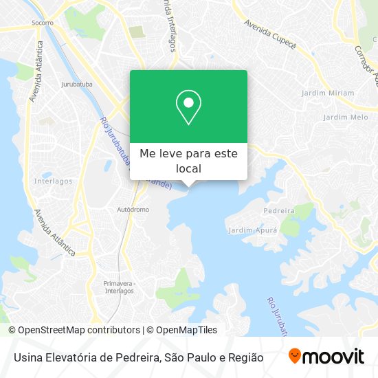 Usina Elevatória de Pedreira mapa