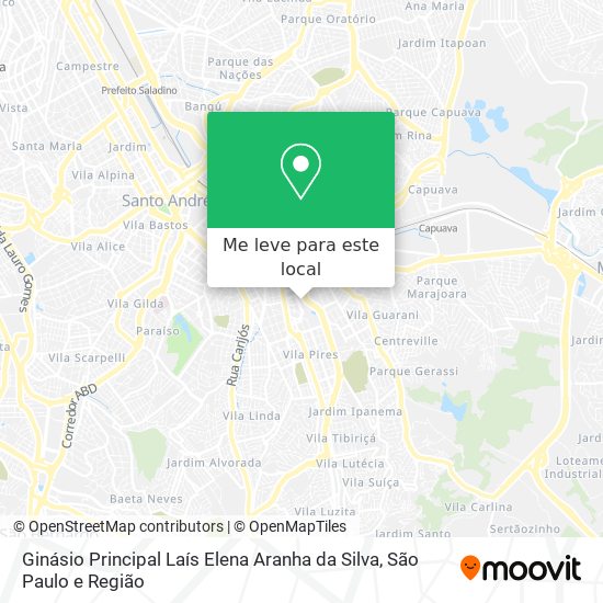 Ginásio Principal Laís Elena Aranha da Silva mapa