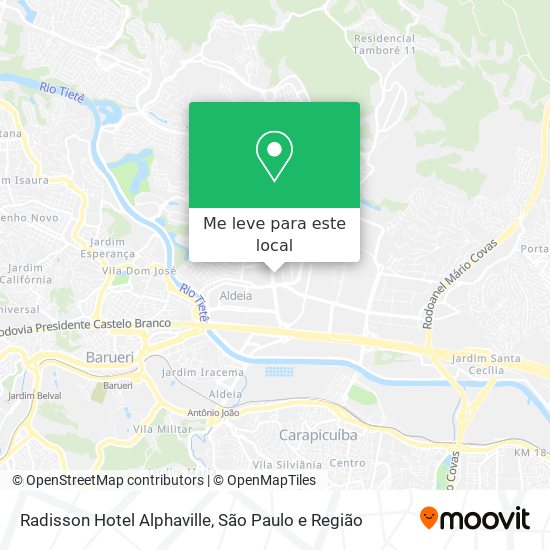 Radisson Hotel Alphaville mapa