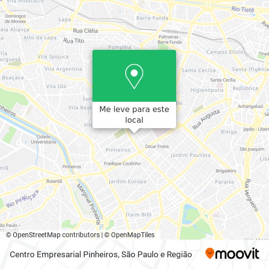 Centro Empresarial Pinheiros mapa