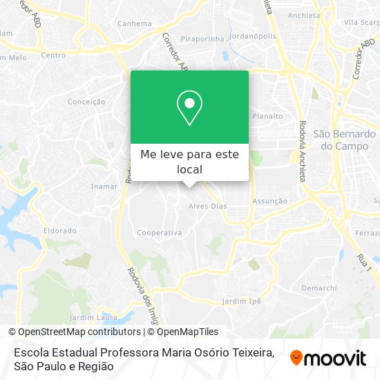 Escola Estadual Professora Maria Osório Teixeira mapa