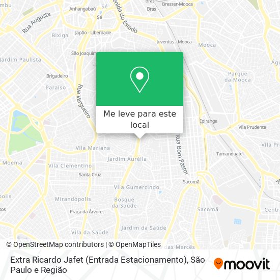 Extra Ricardo Jafet (Entrada Estacionamento) mapa