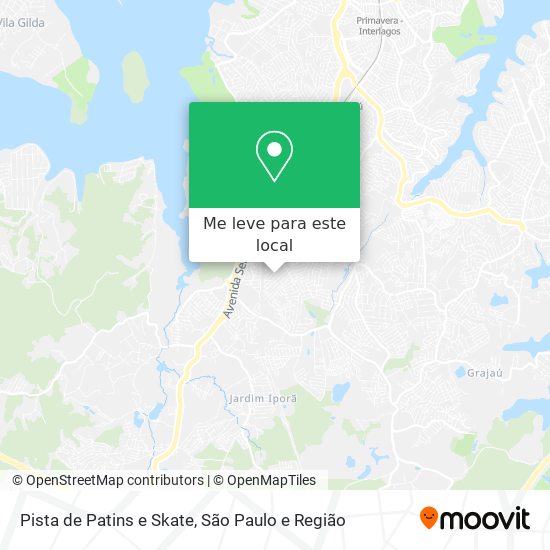 Pista de Patins e Skate mapa