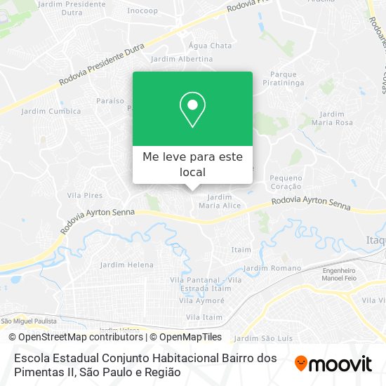 Escola Estadual Conjunto Habitacional Bairro dos Pimentas II mapa