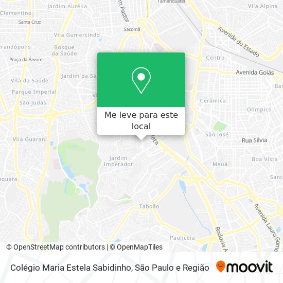 Colégio Maria Estela Sabidinho mapa
