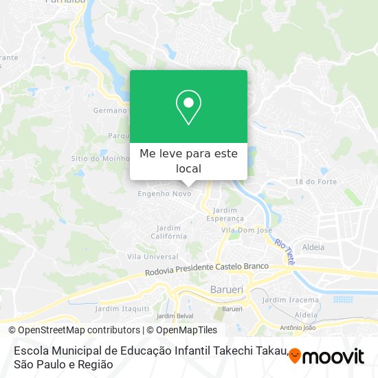 Escola Municipal de Educação Infantil Takechi Takau mapa