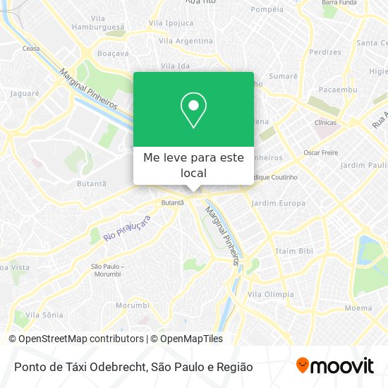 Ponto de Táxi Odebrecht mapa