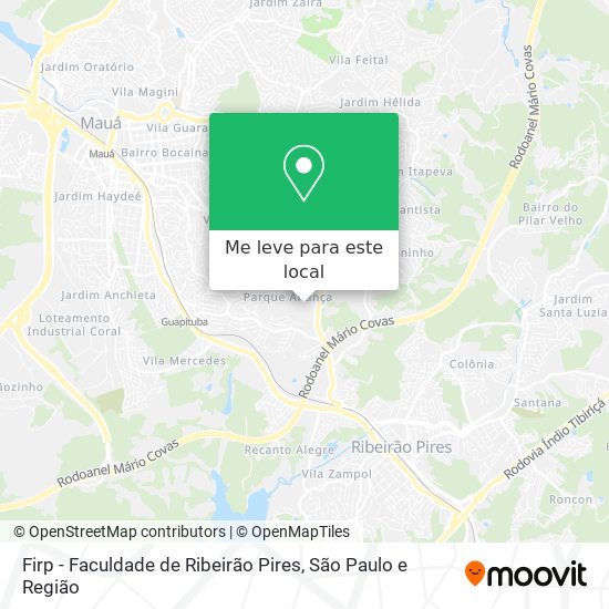 Firp - Faculdade de Ribeirão Pires mapa