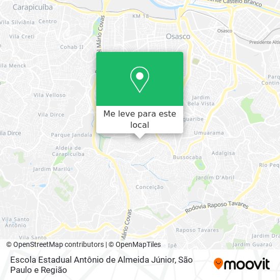 Escola Estadual Antônio de Almeida Júnior mapa