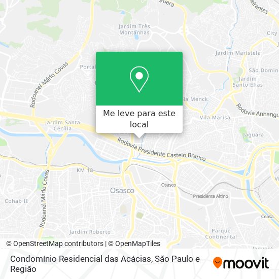 Condomínio Residencial das Acácias mapa