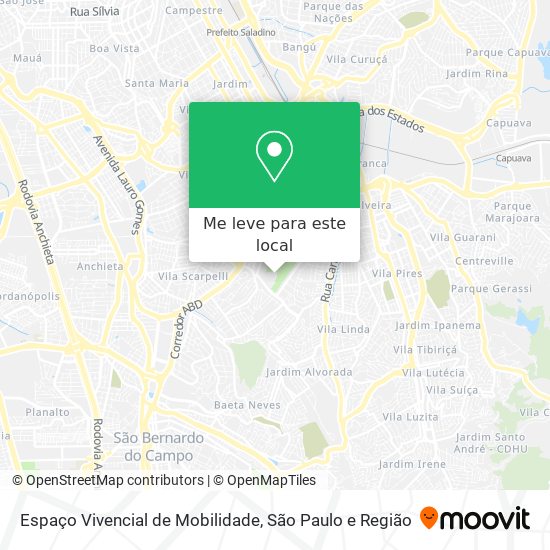 Espaço Vivencial de Mobilidade mapa