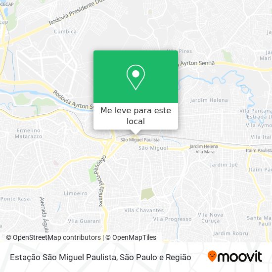 Estação São Miguel Paulista mapa