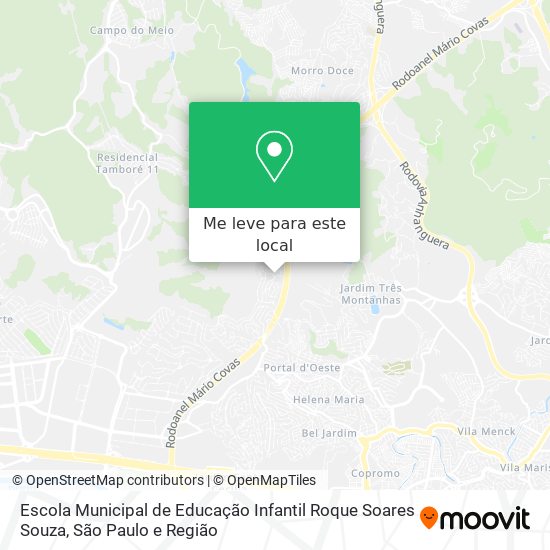 Escola Municipal de Educação Infantil Roque Soares Souza mapa