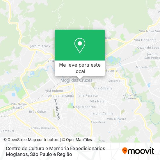 Centro de Cultura e Memória Expedicionários Mogianos mapa