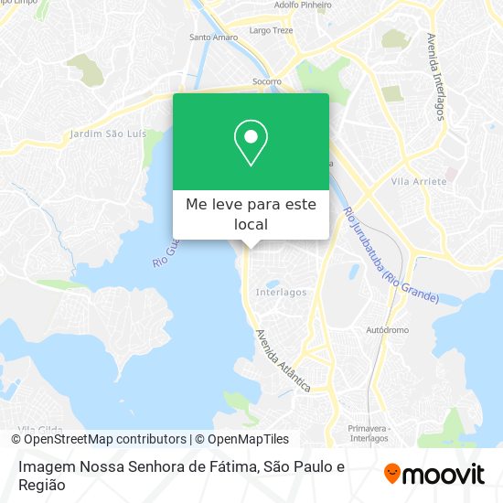 Imagem Nossa Senhora de Fátima mapa