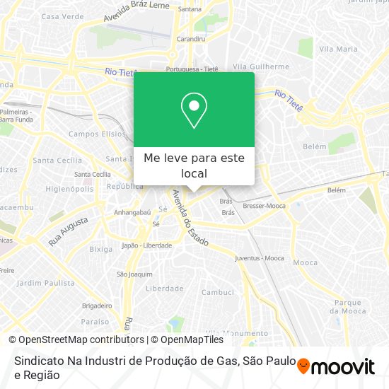 Sindicato Na Industri de Produção de Gas mapa