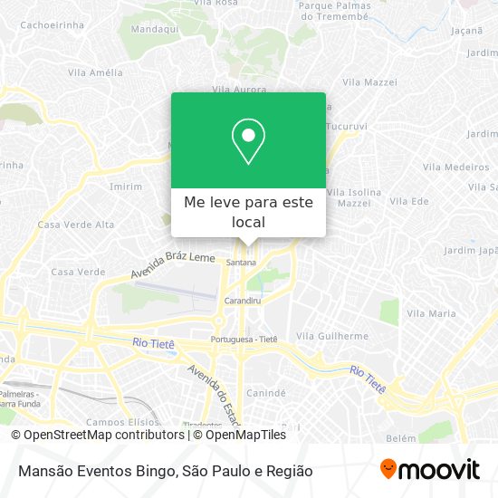 Mansão Eventos Bingo mapa