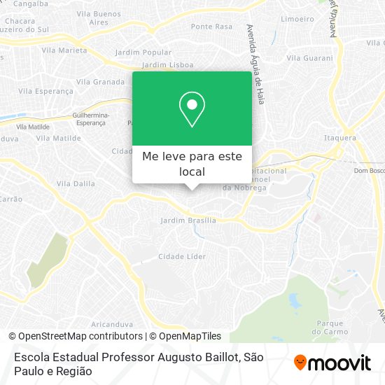 Escola Estadual Professor Augusto Baillot mapa