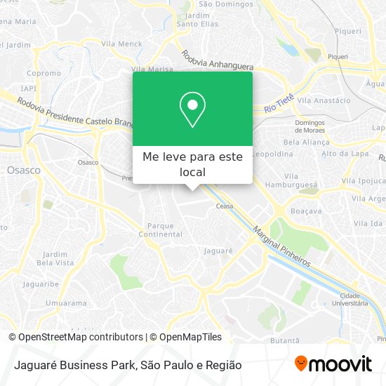 Jaguaré Business Park mapa