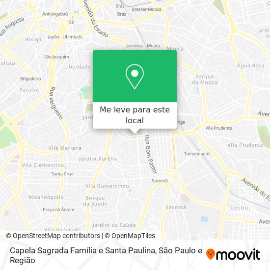 Capela Sagrada Família e Santa Paulina mapa