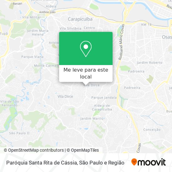 Paróquia Santa Rita de Cássia mapa