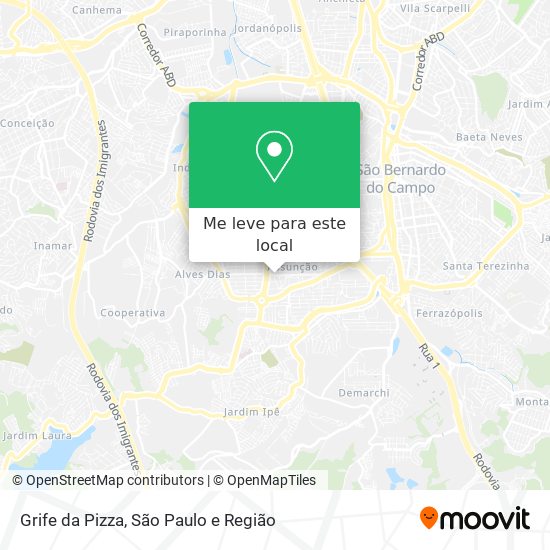 Grife da Pizza mapa