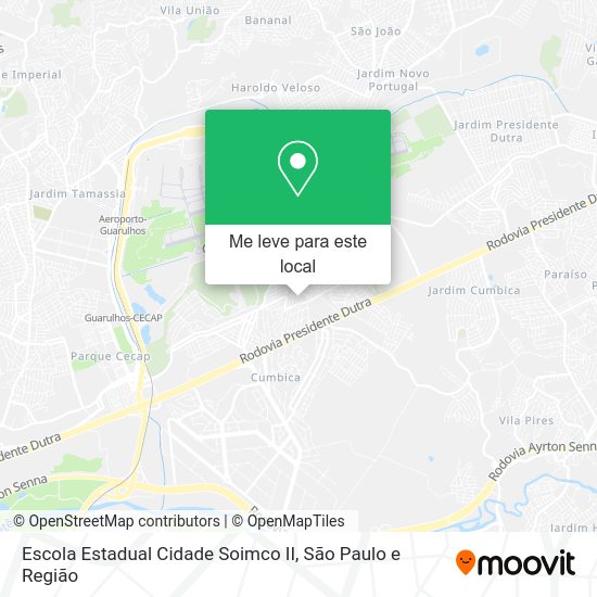 Escola Estadual Cidade Soimco II mapa