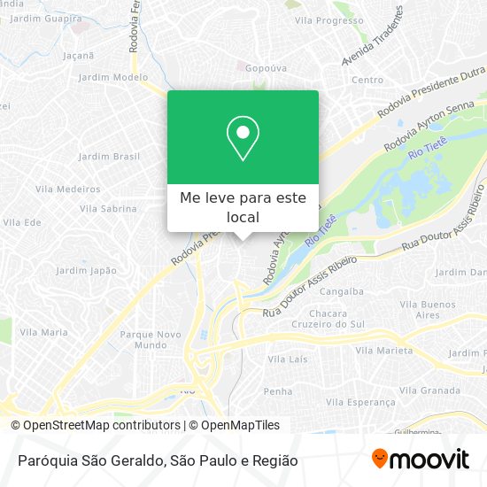Paróquia São Geraldo mapa