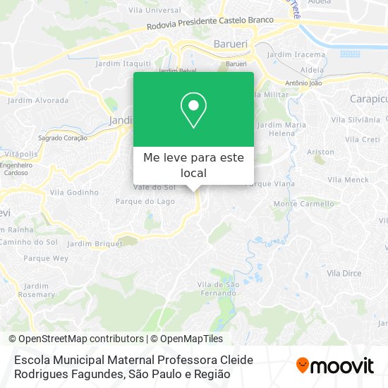 Escola Municipal Maternal Professora Cleide Rodrigues Fagundes mapa