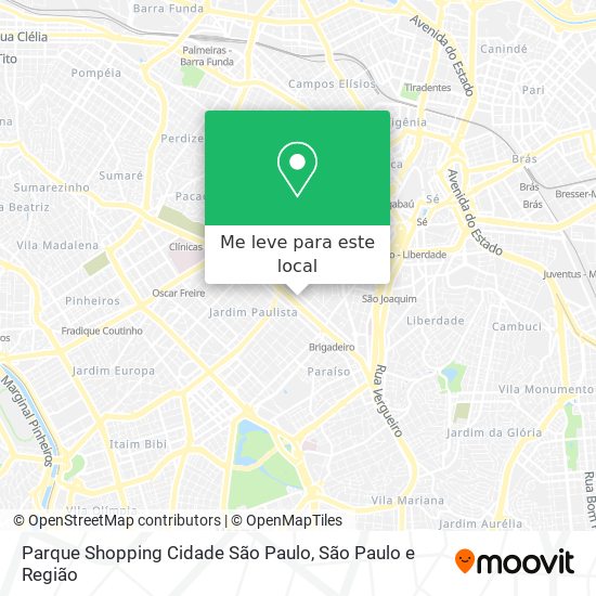 Parque Shopping Cidade São Paulo mapa