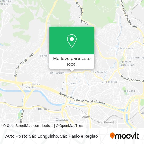 Auto Posto São Longuinho mapa